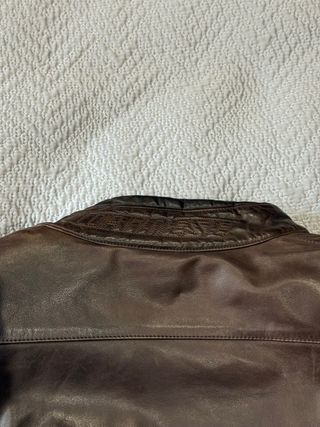 Chaqueta moto de piel DAINESE marrón