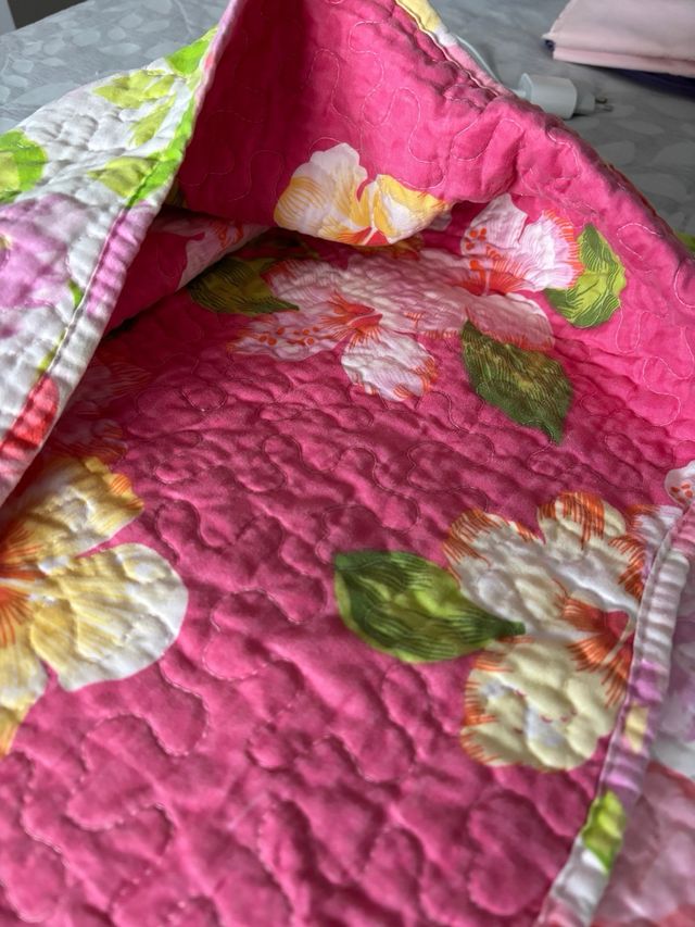 Colcha floral reversible 90/105 cm