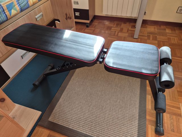 Banco de pesas y soporte para barra