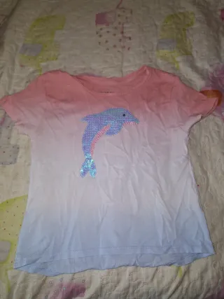 Camiseta Talla 4-5 Años con Delfín Brillante