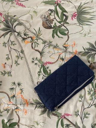 Bolso cartera denim acolchado