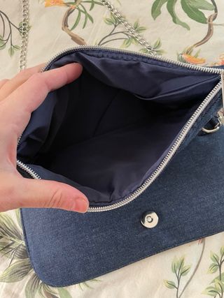 Bolso cartera denim acolchado
