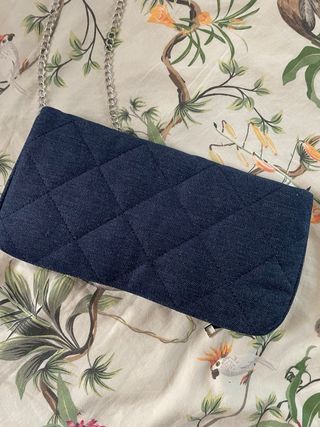 Bolso cartera denim acolchado