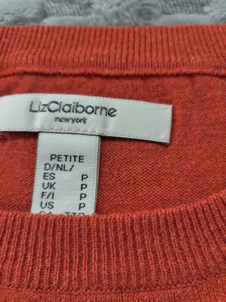 Jersey Liz Claiborne Salmón/Terracota Talla S
