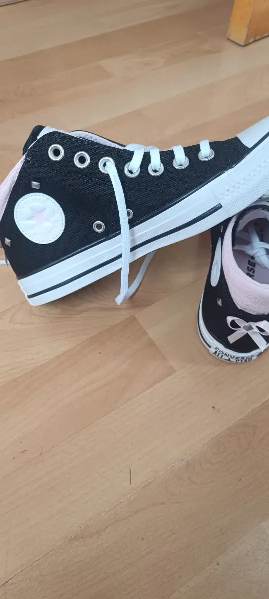 Zapatillas Converse All Star Mujer Negras Blancas