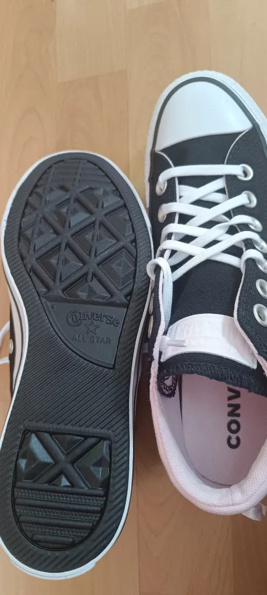 Zapatillas Converse All Star Mujer Negras Blancas