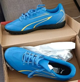 Scarpe Puma Calcetto n. 40 Blu/Giallo