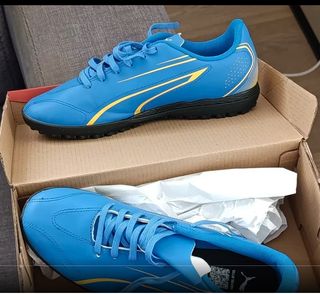 Scarpe Puma Calcetto n. 40 Blu/Giallo