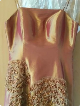 Vestido de fiesta CABOTINE oro rosa