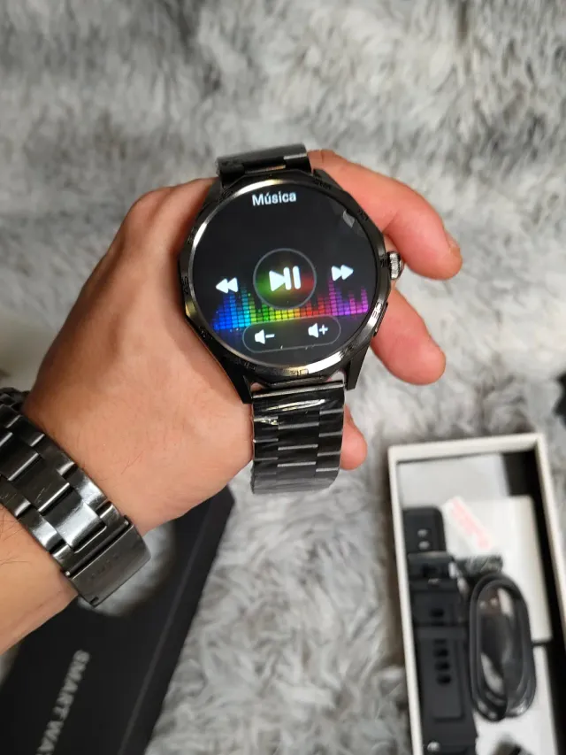 Smartwatch 1.85 Negro acero inoxidable