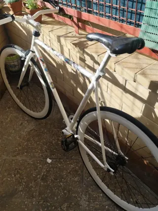 Bicicleta Fixie Blanca