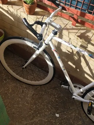 Bicicleta Fixie Blanca