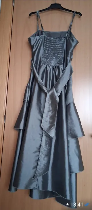 Vestido MIUSOL azul talla m Vestido fiesta  gris