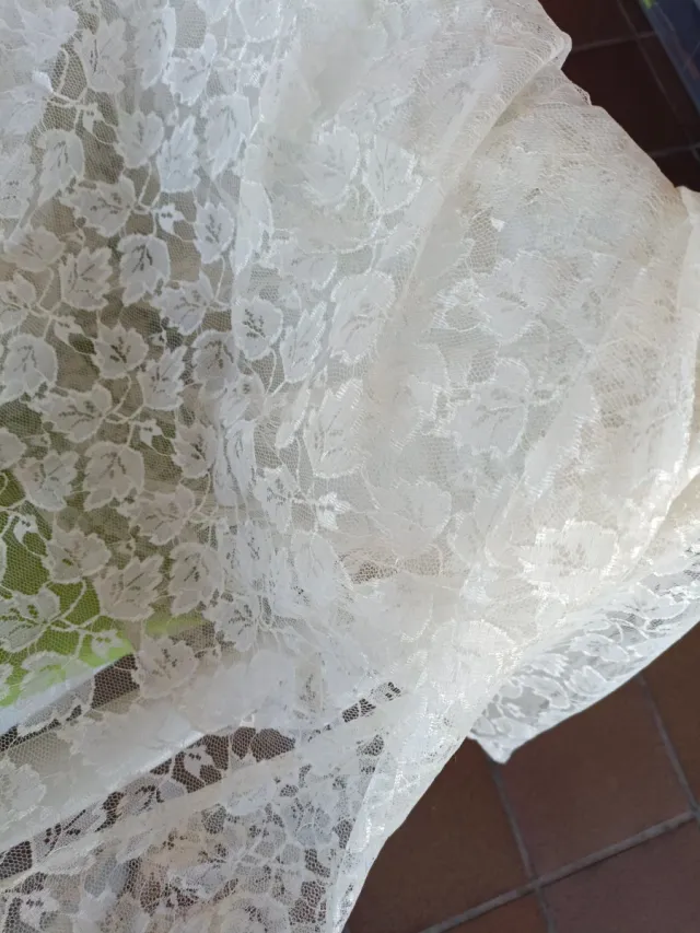 Visillos de encaje beige  1'78 por 2'20