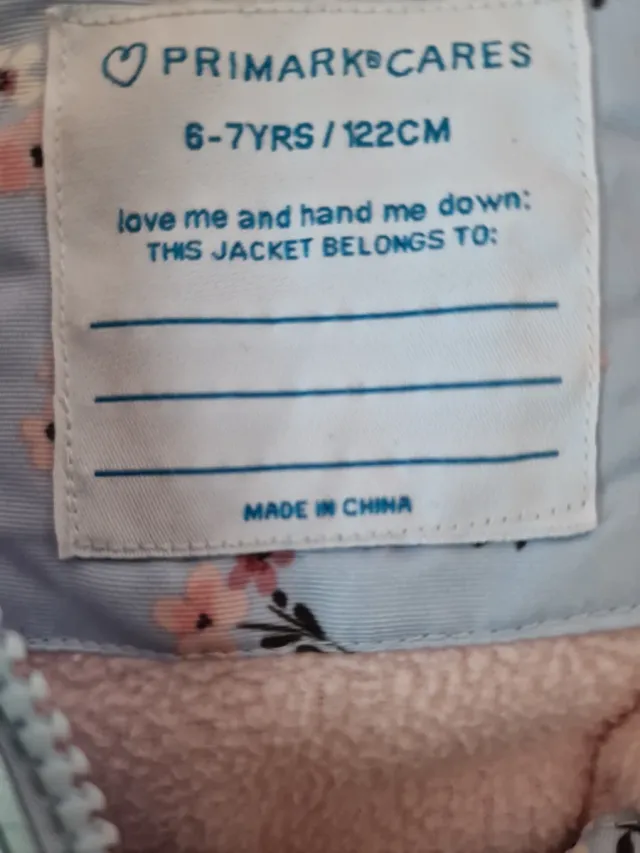 Chaqueta floral azul 6-7 años