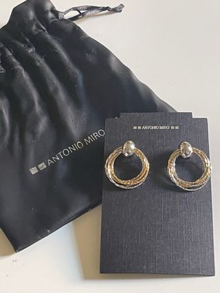 Pendientes Antonio Miró Dorados y Plateados