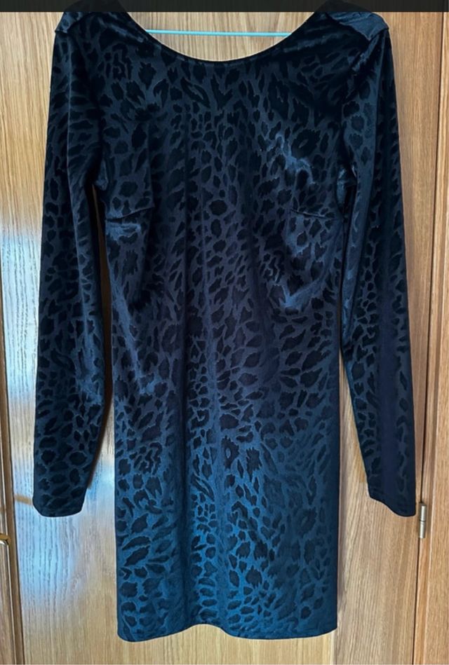 Vestido fiesta terciopelo estampado