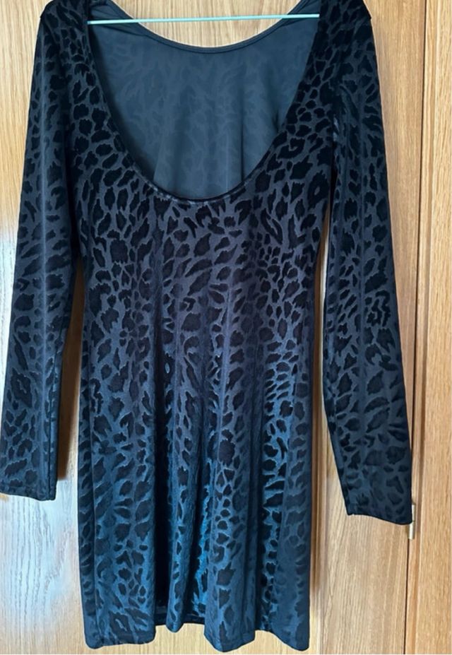 Vestido fiesta terciopelo estampado