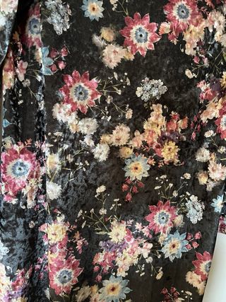 Vestido Terciopelo Flores Talla XL