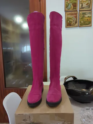Botas altas fucsia