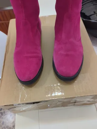 Botas altas fucsia