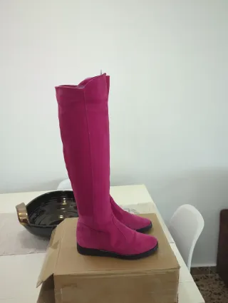 Botas altas fucsia