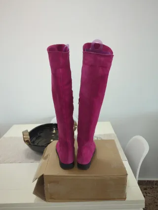 Botas altas fucsia
