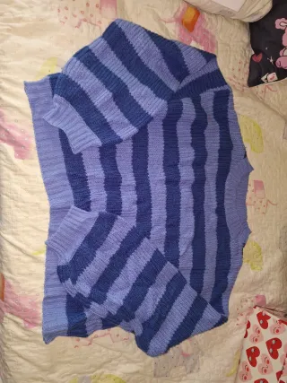 Jersey de punto rayas azul y morado Talla XS