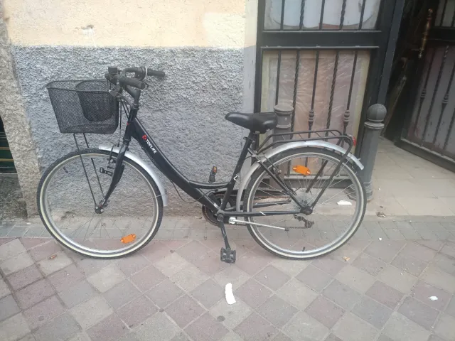 Bicicleta Toplife Negra con Cesta