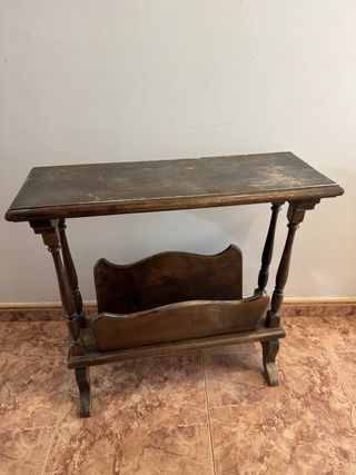 Revistero de madera estilo vintage