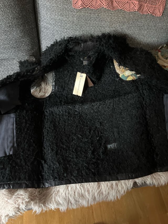 Chaleco H&M Piel Negro Talla XS