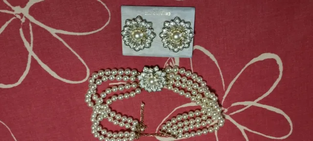 Juego de bisutería chapado en oro