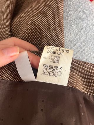 Falda Roberto Verino Talla M Marrón 100% lana