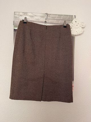 Falda Roberto Verino Talla M Marrón 100% lana