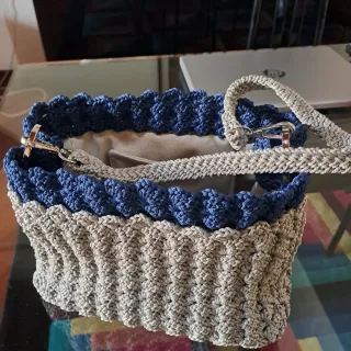 Borsa uncinetto fatta a mano punto Prada