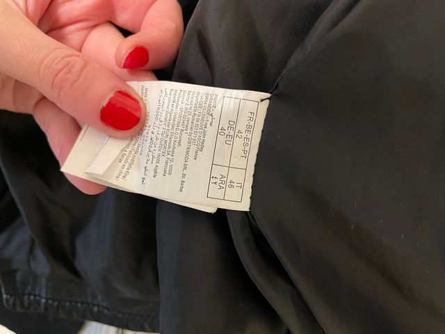 Cazadora biker efecto piel color negro