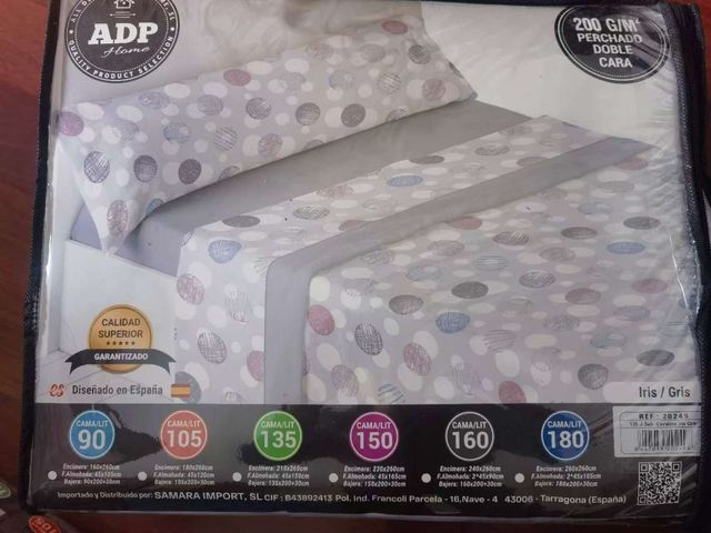 Juego Sábanas Coralina Perchado Doble Cara
