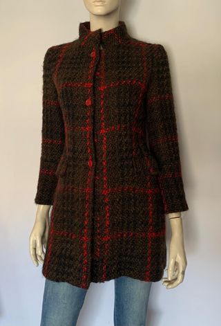 Abrigo vintage Carolina Herrera cuadros