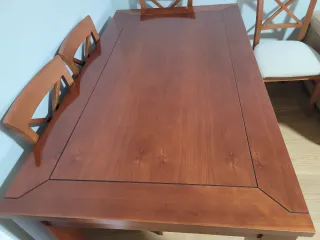 Conjunto mesas de madera.(no se venden las sillas)
