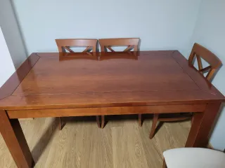 Conjunto mesas de madera.(no se venden las sillas)