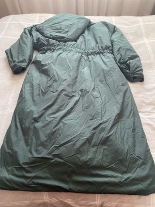 Abrigo largo verde Zara mujer