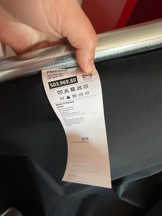 Cortina plegable negra Ikea