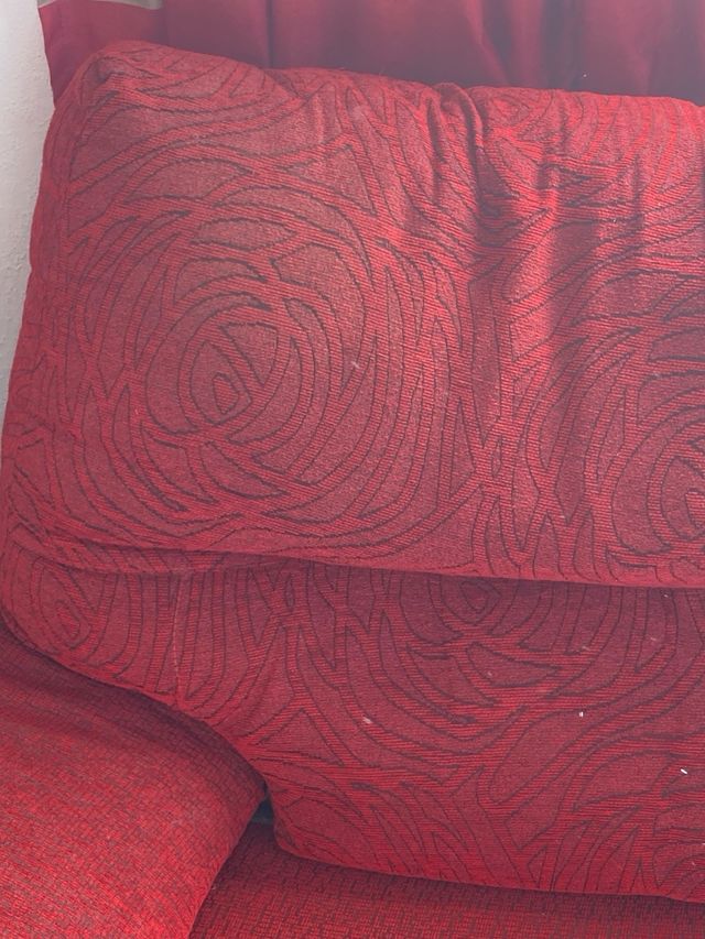 Sofá Rojo Grande 3 Plazas