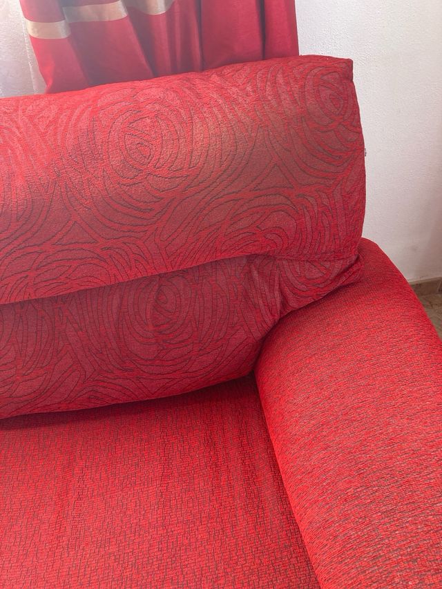 Sofá Rojo Grande 3 Plazas