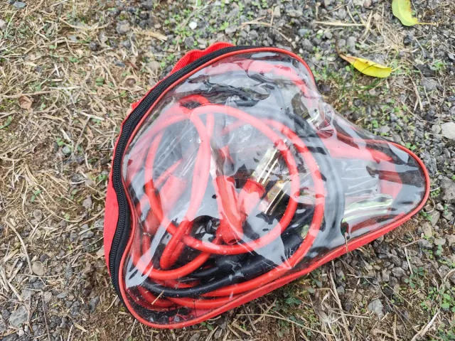 Pinzas arranque coche con bolsa