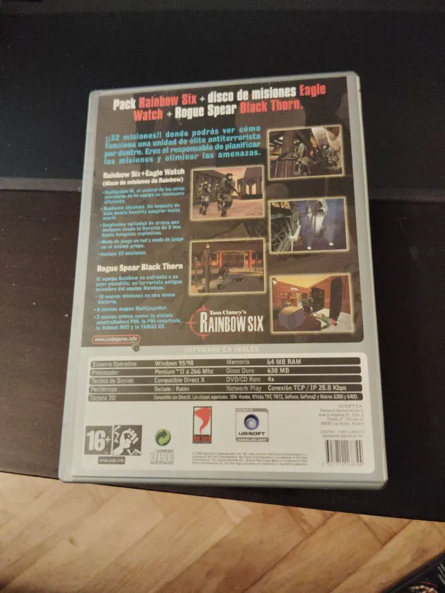 PC CD ROM Tom Clancy's Rainbow Six Pack