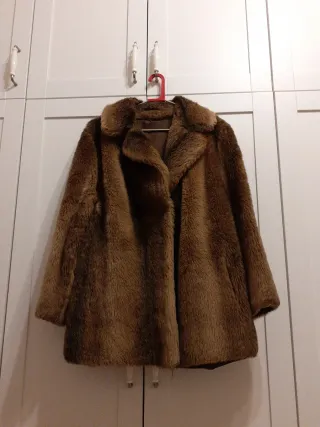 Chaquetón Talla 48 Marrón Sintético