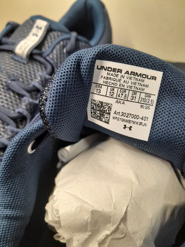Zapatillas Under Armour Azul/Blanco Talla 47.5
