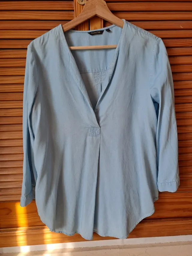 Blusón Massimo Dutti Azul
