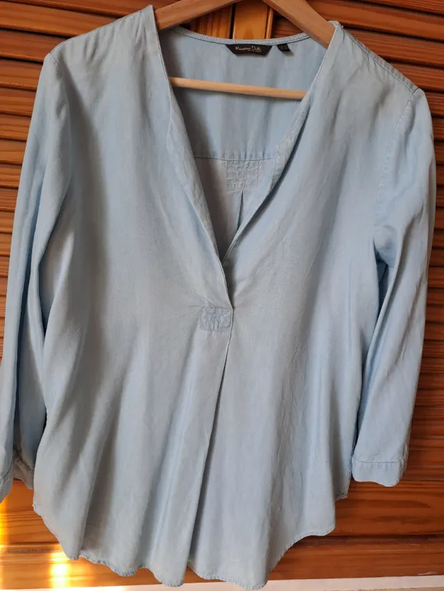 Blusón Massimo Dutti Azul